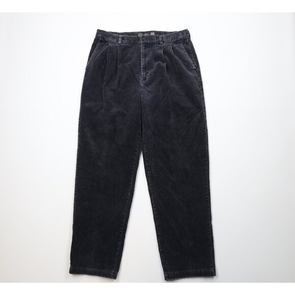 Vintage 90s Gap Mens 36x32 Faded Heavy Relaxed Fit Wide Leg Corduroy Pants Blue
